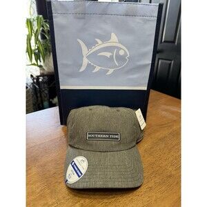 Southern Tide Men's Snapback Gray Lightweight Fishing Hat Cap W/ reusable bag